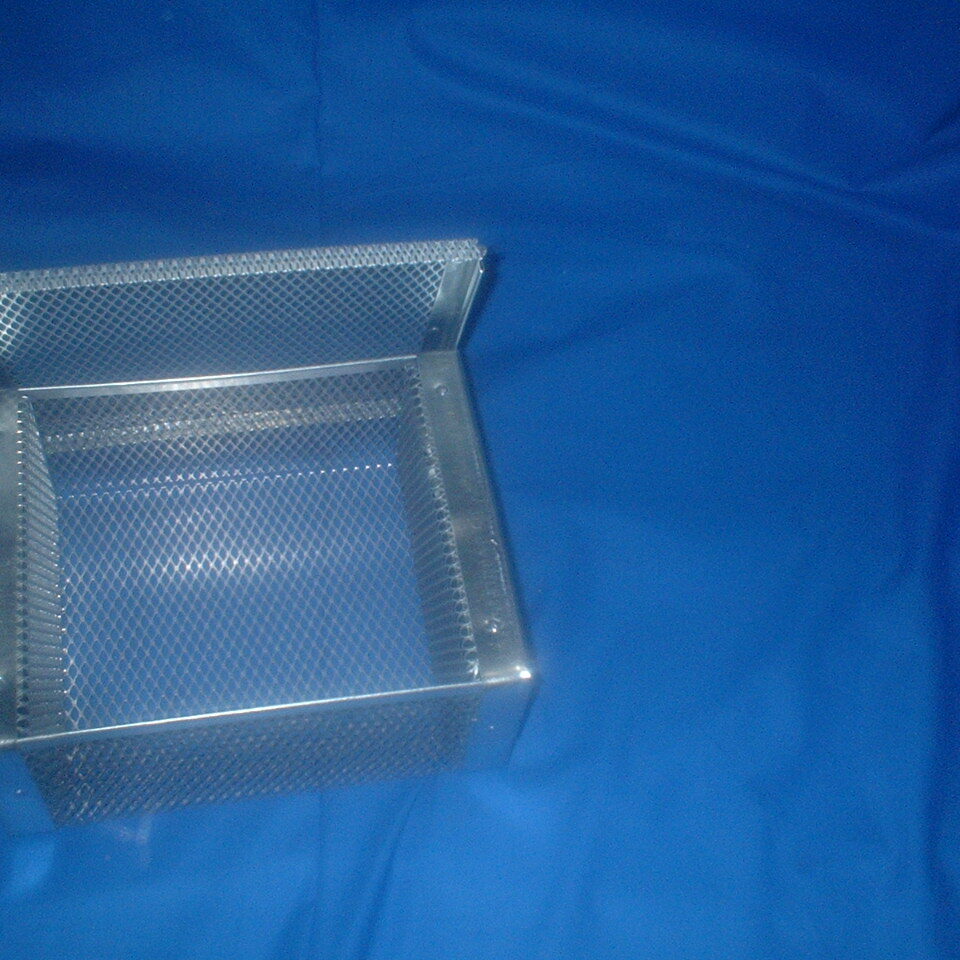 parts basket with lid open